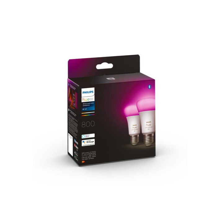 Philips Hue WCA E27 Pære 800lm Bluetooth 2-Pak