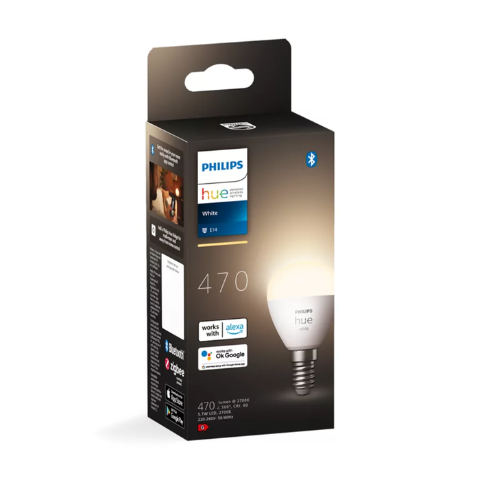 Philips Hue W E14 Pære 470lm Bluetooth