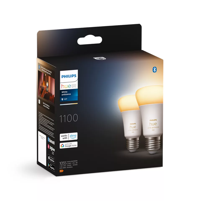 Philips Hue WA E27 Pære 1100lm Bluetooth 2-pak