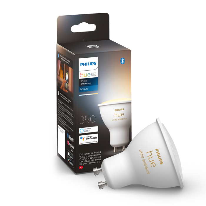 Philips Hue WA GU10 Pære 350lm Bluetooth