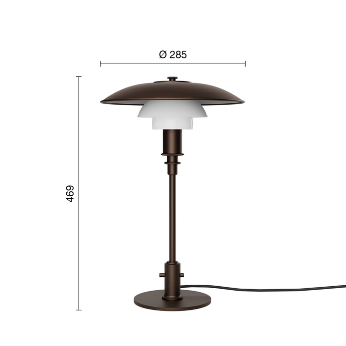 Louis Poulsen PH 3/2 Bordlampe Aged Brass