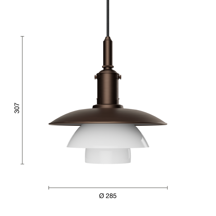 Louis Poulsen PH 3/3 Pendel Aged Brass