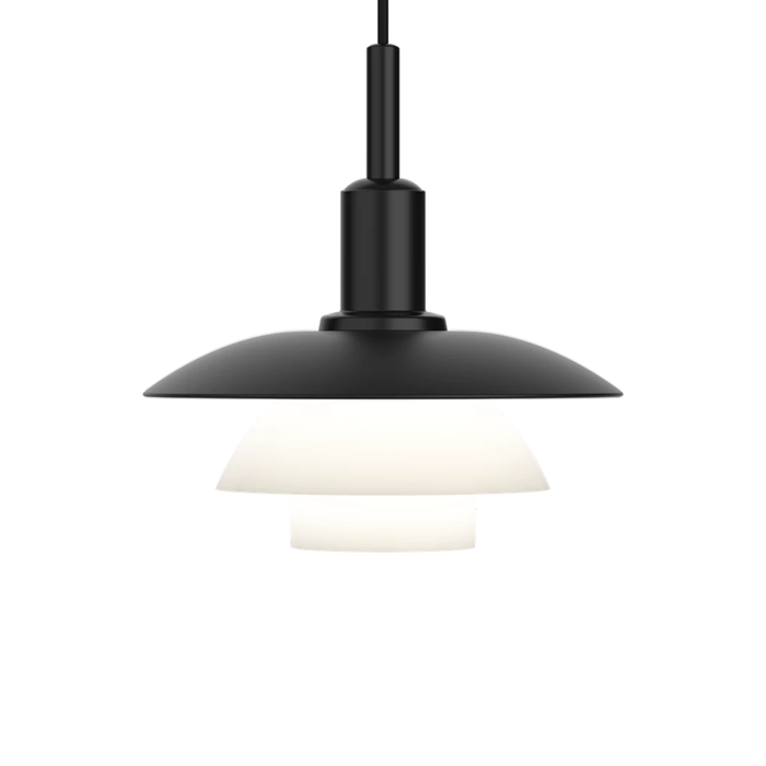 Louis Poulsen PH 3/3 Glas Pendel Sort Metal/Opal (udstillingsmodel)