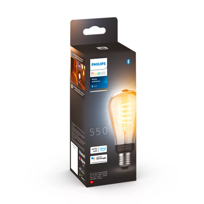 Philips Hue WA E27 Edison Pære ST64 550lm Bluetooth