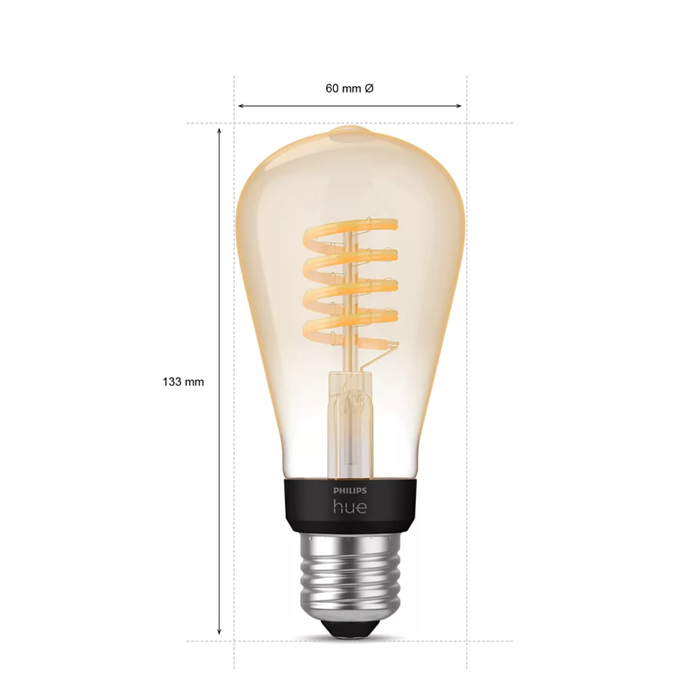 Philips Hue WA E27 Edison Pære ST64 550lm Bluetooth