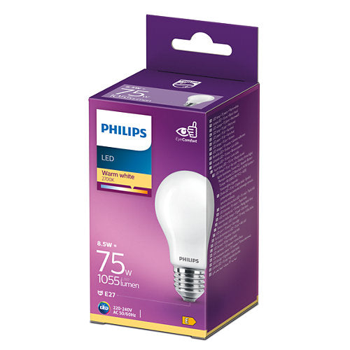Philips LED E27 Classic Bulb lyskilde 8.5W ~ 75W